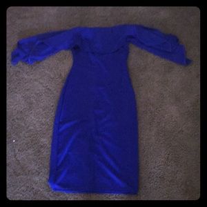 Blue off-shoulder Party dress